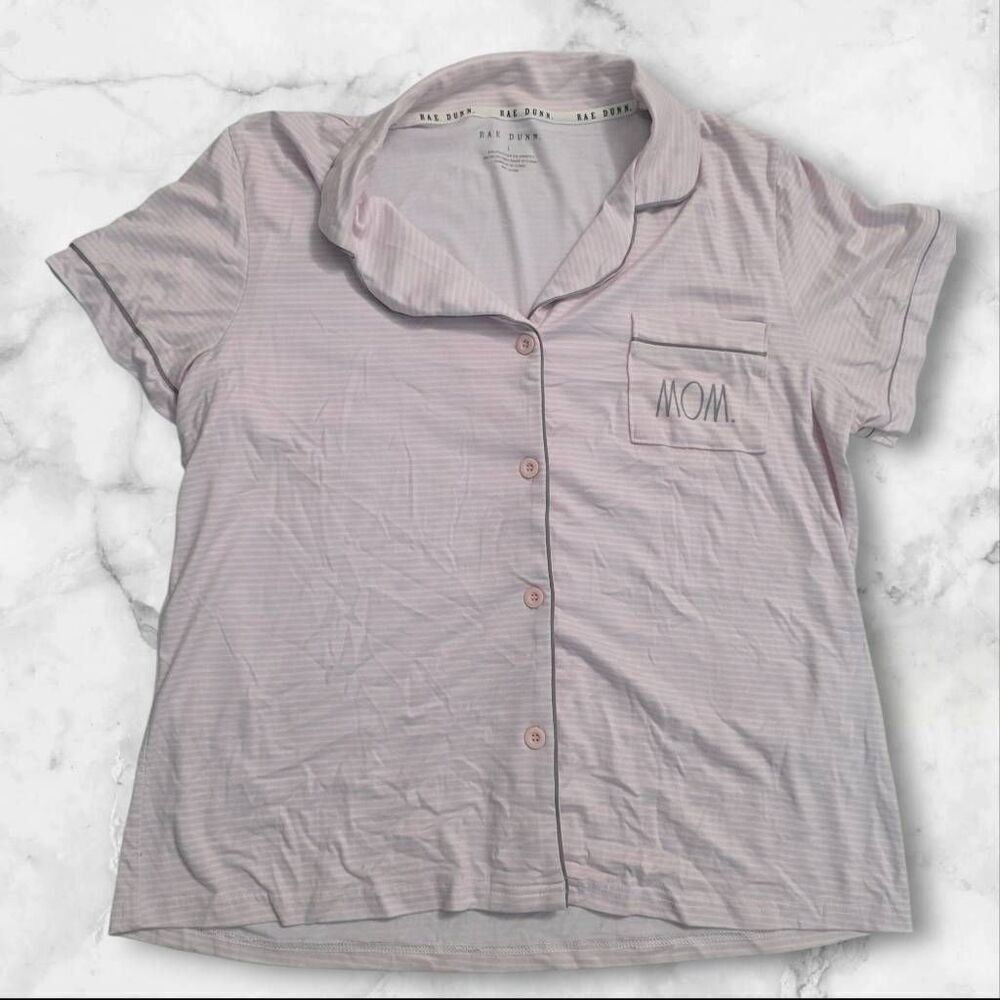 Rae Dunn Size Large Mom Pink Pajama Top